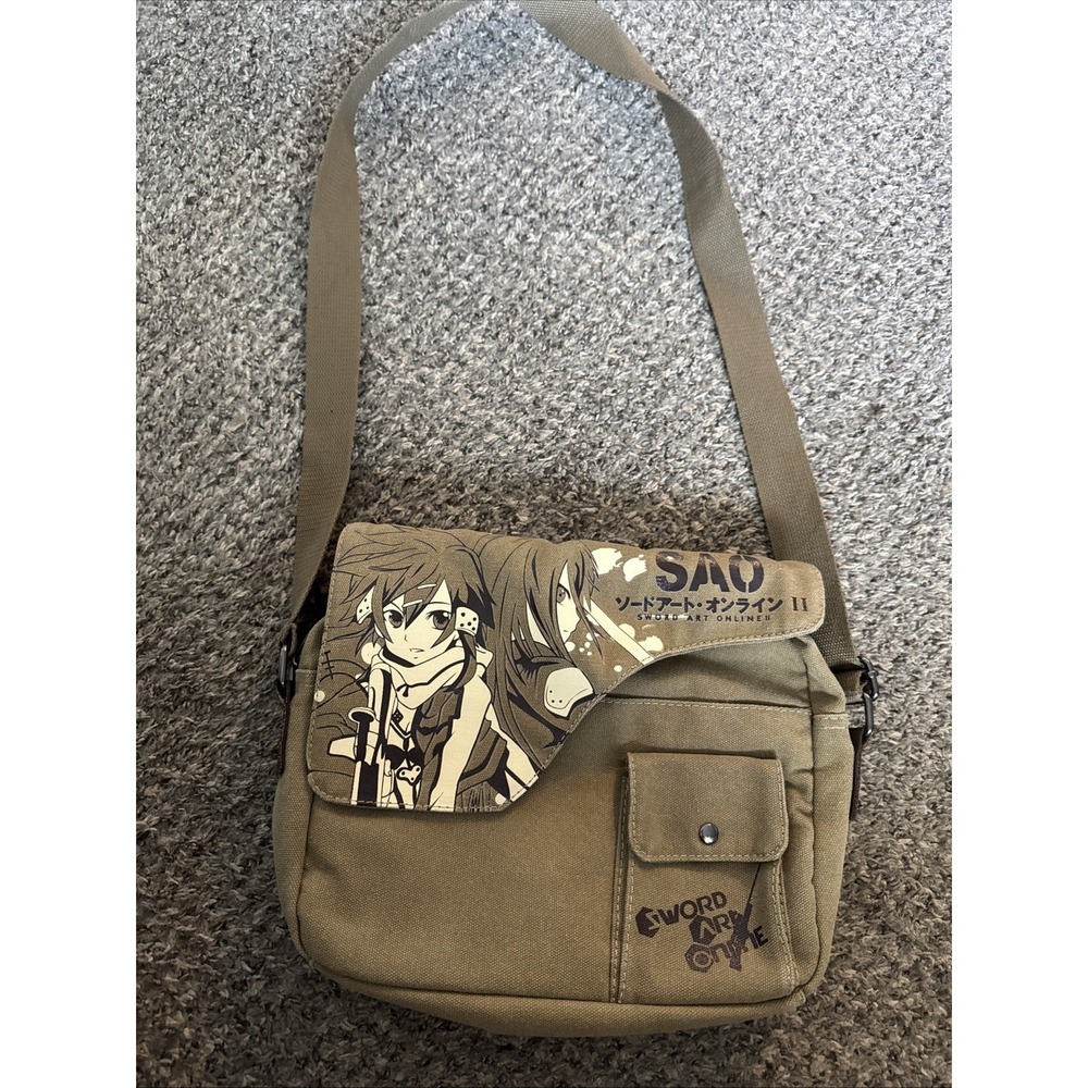 Anime Style Crossbody Shoulder Bag Canvas Messenger Bag Pre Owned